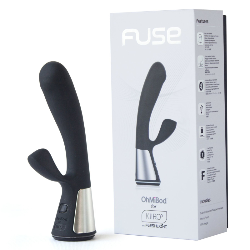Інтерактивний вібратор-кролик – Ohmibod Fuse for Kiiroo Black – керування з телефона на відстані