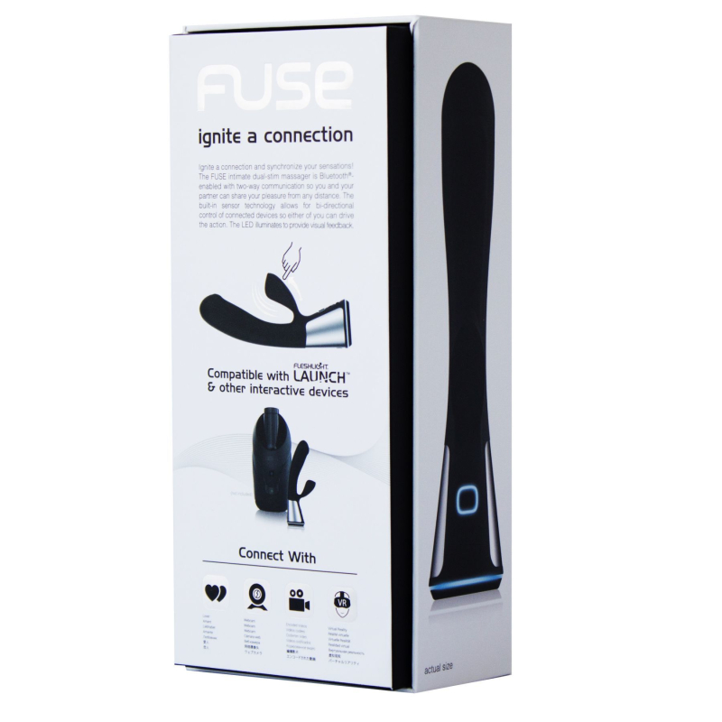 Інтерактивний вібратор-кролик – Ohmibod Fuse for Kiiroo Black – керування з телефона на відстані