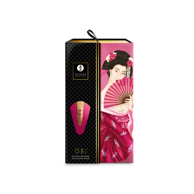 Кліторальний вібратор – Shunga Obi Raspberry – 10 режимів вібрації, 5 рівнів інтенсивності