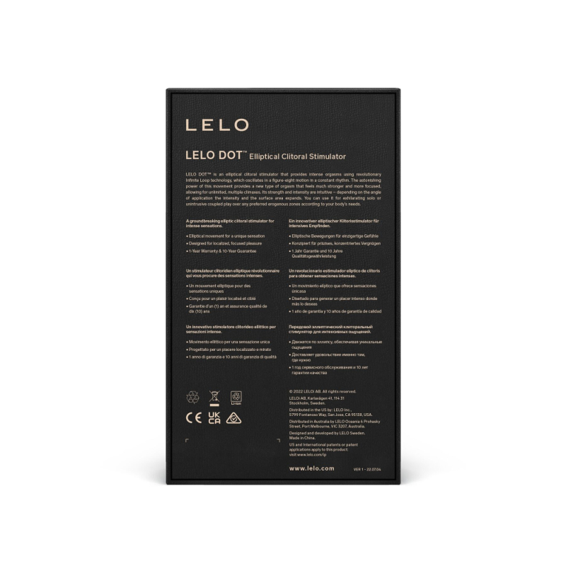 Клиторальный вибратор с точечной стимуляцией – LELO DOT Aqua – 8 режимов