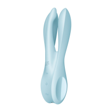 Кліторальний вібратор з трьома гнучкими пальчиками – Satisfyer Threesome 1 Light Blue – 3 мотори, 12 режимів