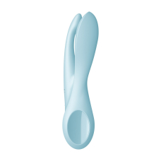 Кліторальний вібратор з трьома гнучкими пальчиками – Satisfyer Threesome 1 Light Blue – 3 мотори, 12 режимів