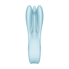 Кліторальний вібратор з трьома гнучкими пальчиками – Satisfyer Threesome 1 Light Blue – 3 мотори, 12 режимів