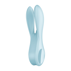Кліторальний вібратор з трьома гнучкими пальчиками – Satisfyer Threesome 1 Light Blue – 3 мотори, 12 режимів