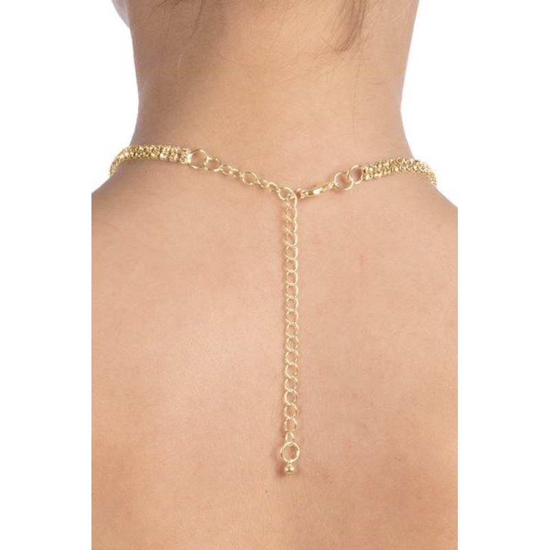 Кольє зі стразами Bijoux Pour Toi – Audrey Золотистий