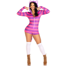 Комбінезон–костюм кішечки Leg Avenue Comfy Cheshire XS, з капюшоном