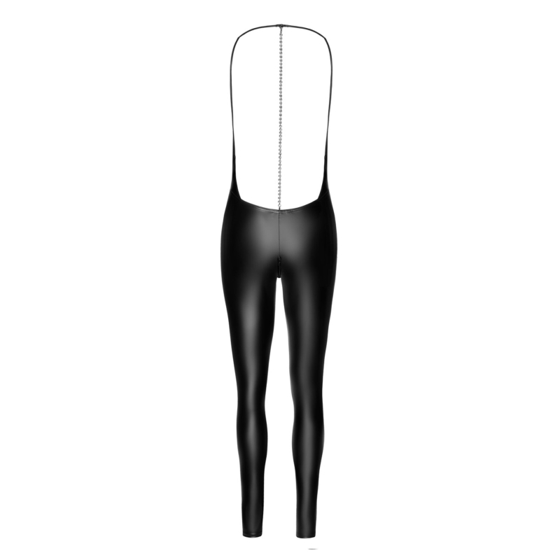 Комбінезон Noir Handmade F306 Mirage catsuit with jewelry rhinestone chain adorning the back – 3XL