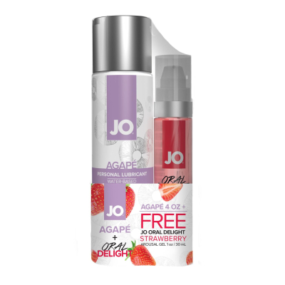 Комплект JO GWP – Agape 120 ml & Oral Delight – Strawberry 30 мл