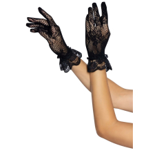 Короткі рукавички Leg Avenue Floral lace wristlength gloves Чорний колір
