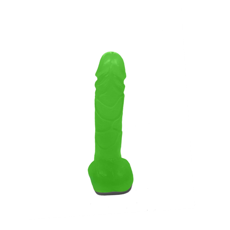 Крафтовое мыло-член с присоской Чистый Кайф Green size M, натуральное