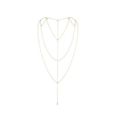 Ланцюжок для спини Bijoux Indiscrets Magnifique Back and Cleavage Chain – Золотистий, прикраса для тіла