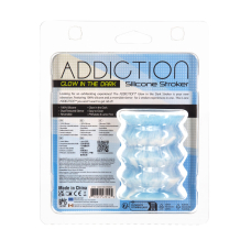 Мастурбатор з віброкулею – ADDICTION Silicone Reversible Stroker – Glow in the Dark