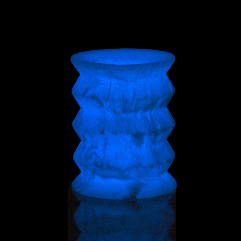 Мастурбатор з віброкулею – ADDICTION Silicone Reversible Stroker – Glow in the Dark