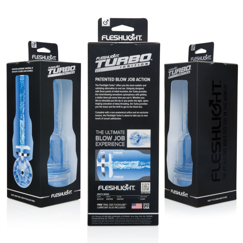 Мастурбатор Fleshlight Turbo Ignition Blue Ice – імітатор мінету
