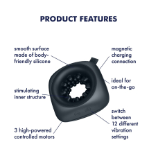 Мастурбатор для члена із 12 режимами вібрації – Satisfyer Ring Stroker