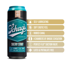 Самозмащувальний мастурбатор з єфектом вакууму – Blush Schag's Sultry Stout Frosted