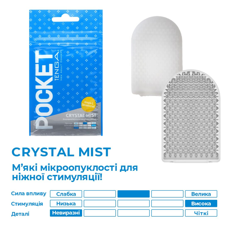 Одноразовий мастурбатор яйце TENGA (Тенга) Pocket Crystal Mist