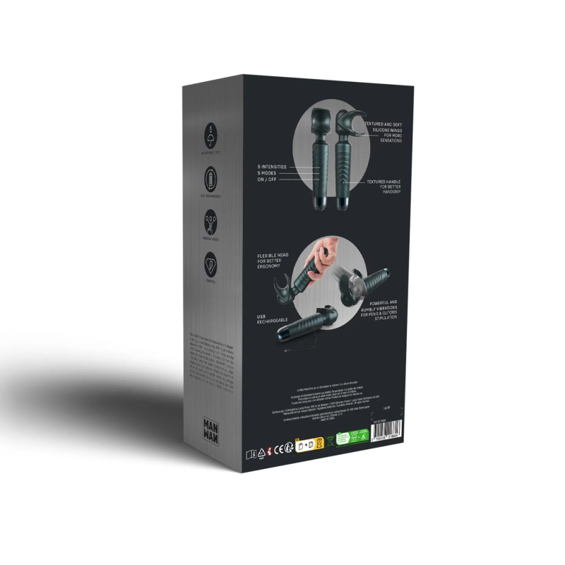 Мастурбатор вибромассажер – Manwan MAN.WAND EVO Pine Grey, вибрационный минет