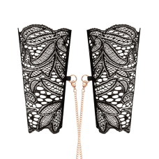 Мереживні наручники та комір Rosy Gold – Lace Cuffs and Collar – Чорний колір