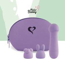 Міні вібратор з двома насадками – FeelzToys Magic Bunny Purple – 10 режимів вібрації, водозахист