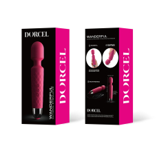 Міні вібромасажер Dorcel Wand Wanderful Magenta – потужний, водонепроникний, 10 віброрежимів + 8 швидкостей