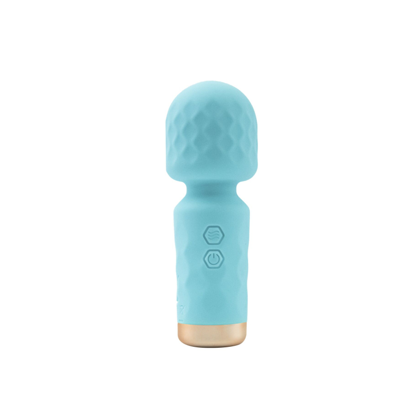 Міні вібромасажер M’Lady Mini Vibrating Wand, бірюзового кольору