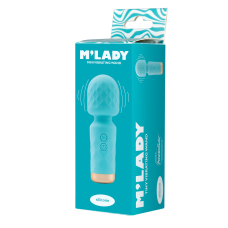Міні вібромасажер M’Lady Mini Vibrating Wand, бірюзового кольору