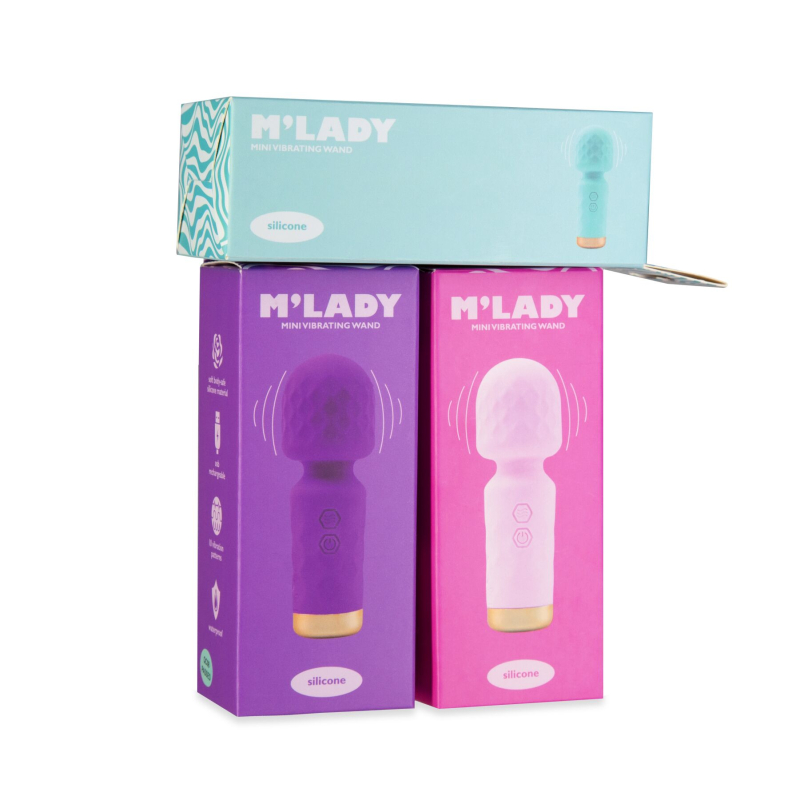 Міні вібромасажер M’Lady Mini Vibrating Wand, бірюзового кольору
