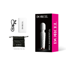 Міні вібромасажер (вібратор мікрофон) – Dorcel Wand Mini Wanderful White – гнучка головка, 10 вібро-режимів