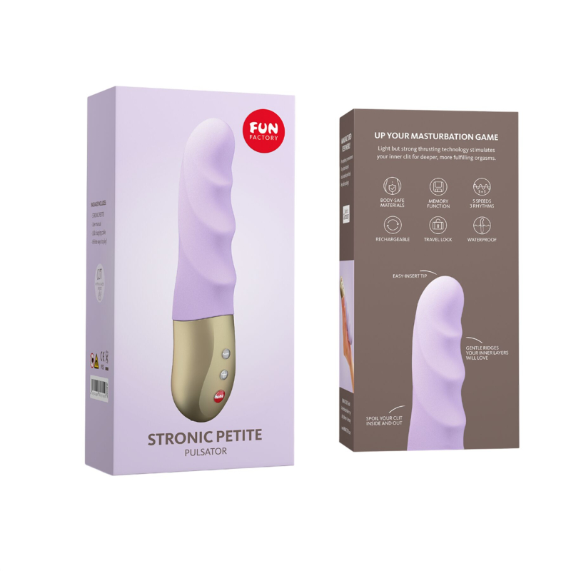 Мініпульсатор – Fun Factory STRONIC PETITE Pastel Lilac – 5 режимів пульсацій + 3 ритми
