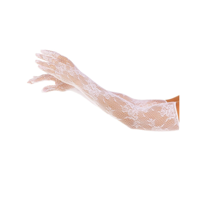Мітенки Leg Avenue Lace Opera Length Gloves Білий