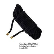 Мотузка для шибарі LOCKINK SEVANDA Shibari Pratice Rope Black, 8 метрів