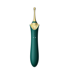 Мультифункциональный вибратор – Zalo Bess 2 Turquoise Green – 4 сменные насадки, нагрев до 42°, точечный вибратор