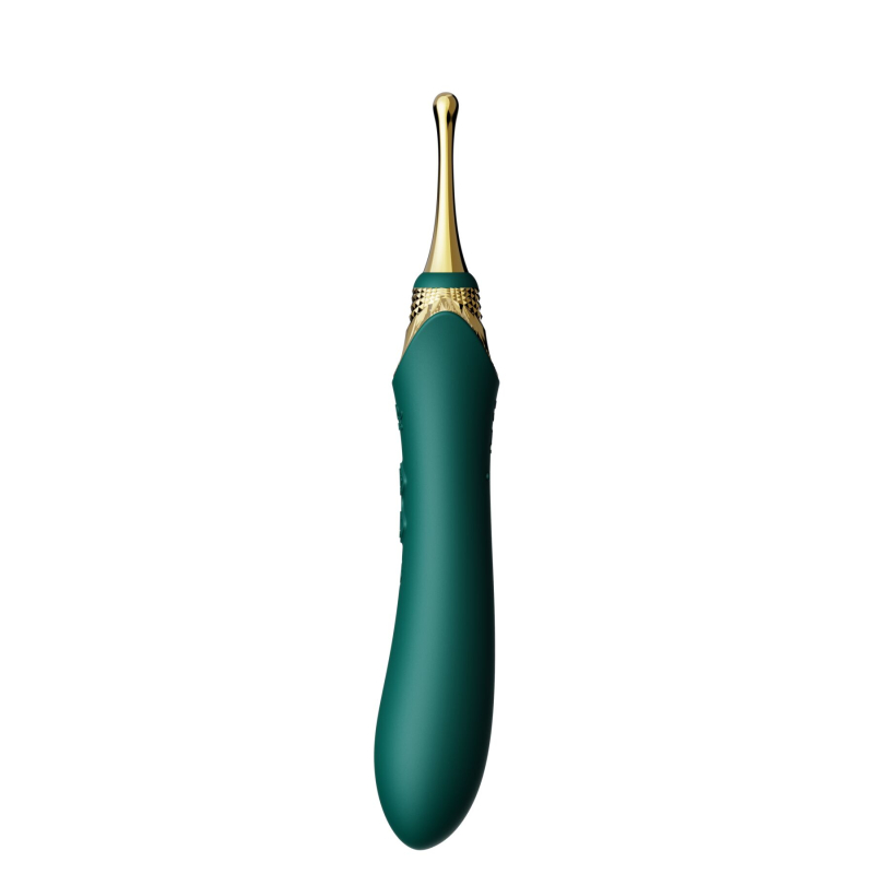 Мультифункциональный вибратор – Zalo Bess 2 Turquoise Green – 4 сменные насадки, нагрев до 42°, точечный вибратор