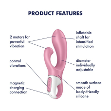 Надувний вібратор-кролик – Satisfyer Air Pump Bunny 2 – 12 режимів вібраційних ритмів
