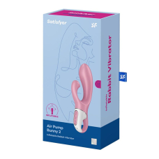 Надувний вібратор-кролик – Satisfyer Air Pump Bunny 2 – 12 режимів вібраційних ритмів