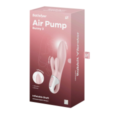 Надувний вібратор-кролик – Satisfyer Air Pump Bunny 3, подвійний відросток, 12 режимів