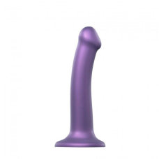 Насадка для страпона Strap-On-Me Mono Density Dildo Violet M, диам. 3.3 см, однослойный силикон, гибкий