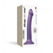 Насадка для страпона Strap-On-Me Mono Density Dildo Violet M, диам. 3.3 см, однослойный силикон, гибкий