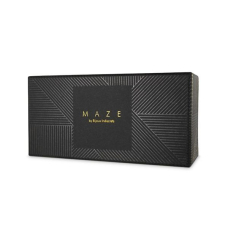 Пара браслетів на зап'ясті і палець Bijoux Indiscrets MAZE Hand Bracelet Harness Чорний колір, екошкіра