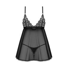 Пеньюар і трусики Obsessive Blomentis babydoll & thong M/L