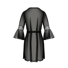 Пеньюар Passion LEAFA PEIGNOIR Чорний L/XL – ECO Passion
