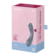 Подвійний вібратор – Satisfyer Curvy Trinity 1 Bluegrey – вакуумний стимулятор + вібратор