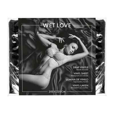 Простирадло з вінілу Fetish Tentation Black 200x220, чорне