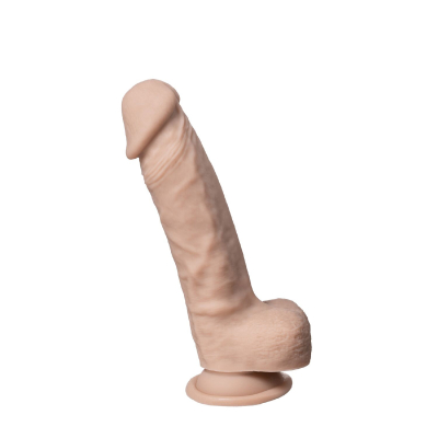 Реалистичный Дилдо на присоске SilexD Johnny Real Skin Flesh MODEL 1 – длина 17.8 см, диаметр 3.8 см