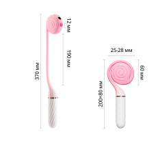 Рожевий пульсатор з вакуумною стимуляцією 2в1 – Otouch LOLLIPOP Pink – 6 режимів пульсації та 4 вакуумних