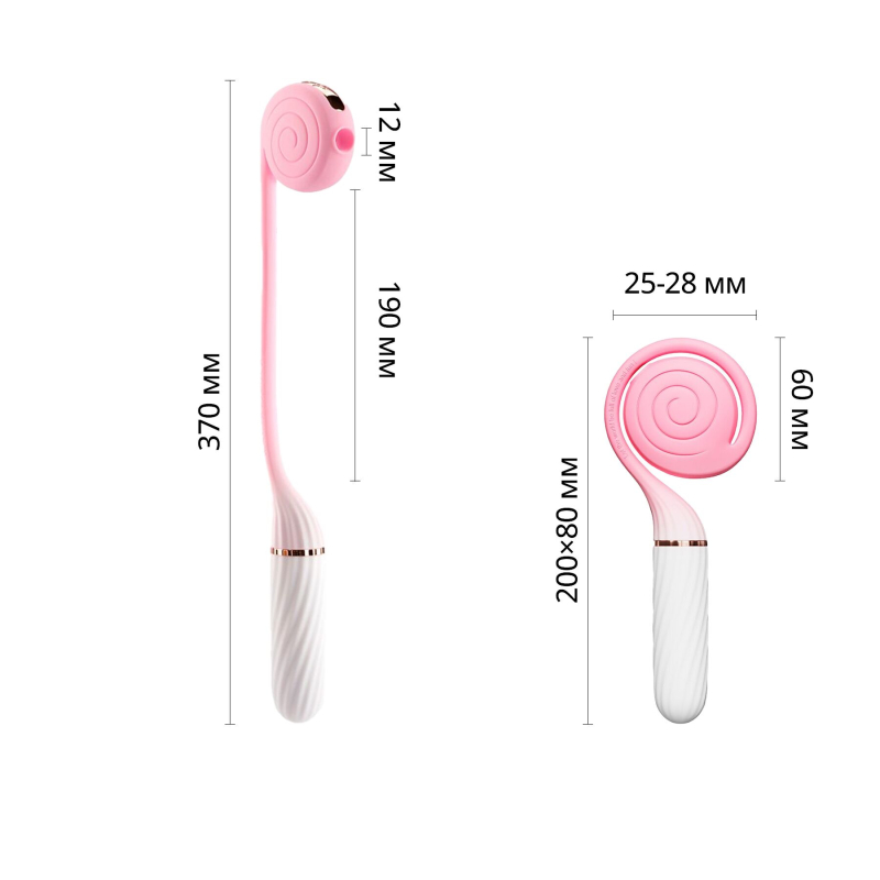 Рожевий пульсатор з вакуумною стимуляцією 2в1 – Otouch LOLLIPOP Pink – 6 режимів пульсації та 4 вакуумних