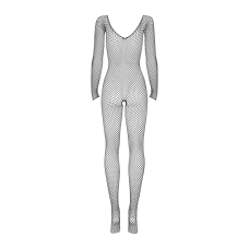 Сітчастий бодістокінг із довгим рукавом Obsessive Bodystocking N109 Чорний S/M/L, чорний, комбінезон,