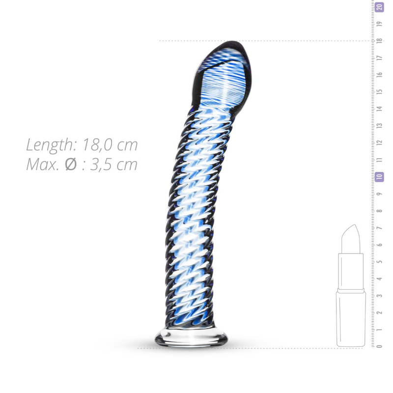 Стеклянный дилдо Gildo Glass Dildo No. 5, длина 18 см