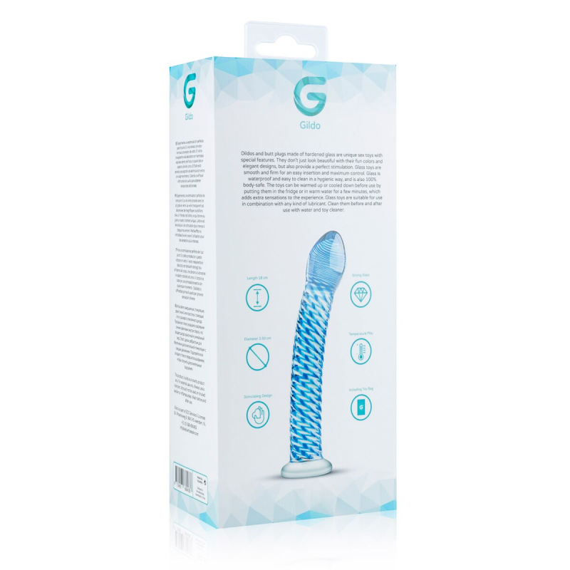 Стеклянный дилдо Gildo Glass Dildo No. 5, длина 18 см